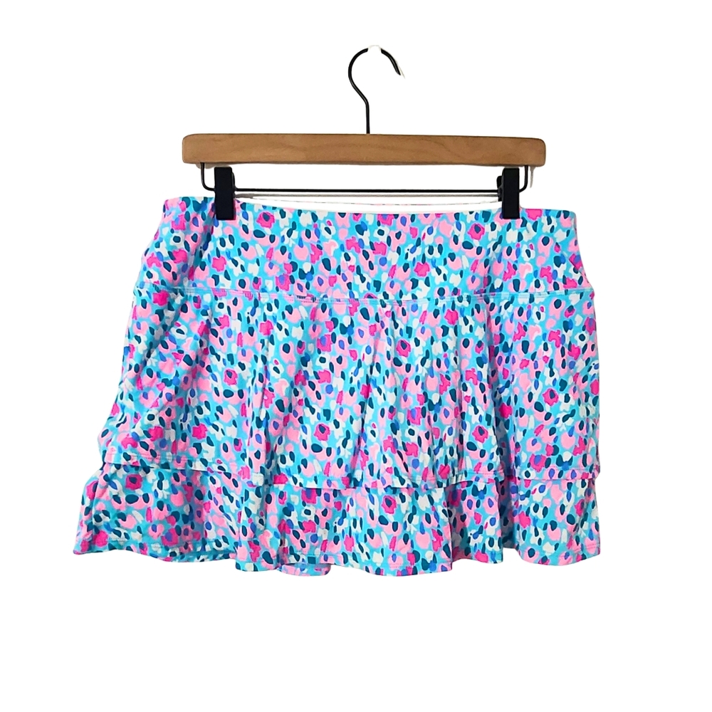 Lilly Pulitzer Luxletic Adlai Skort Multi Hottie Dottie Large athletic skirt - Picture 6 of 13